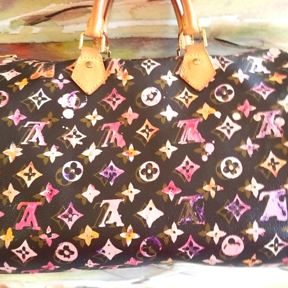 LOUIS VUITTON Richard Prince Watercolor MULTI Aquarelle Monogram Speedy 35 2008 - Picture 2 of 16